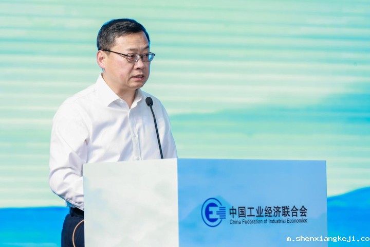 图为山东省工业和信息化厅党组成员、副厅长安文建致辞